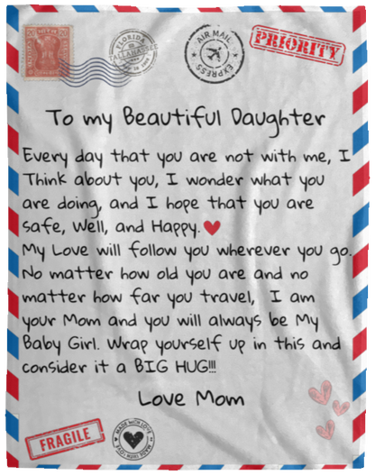 To My Beautiful Daughter | Air Mail | Blanket