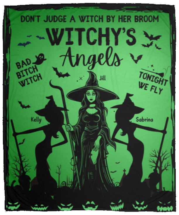 Halloween | Witchy's Angels | Blanket | Green