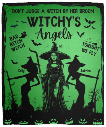 Halloween | Witchy's Angels | Blanket | Green