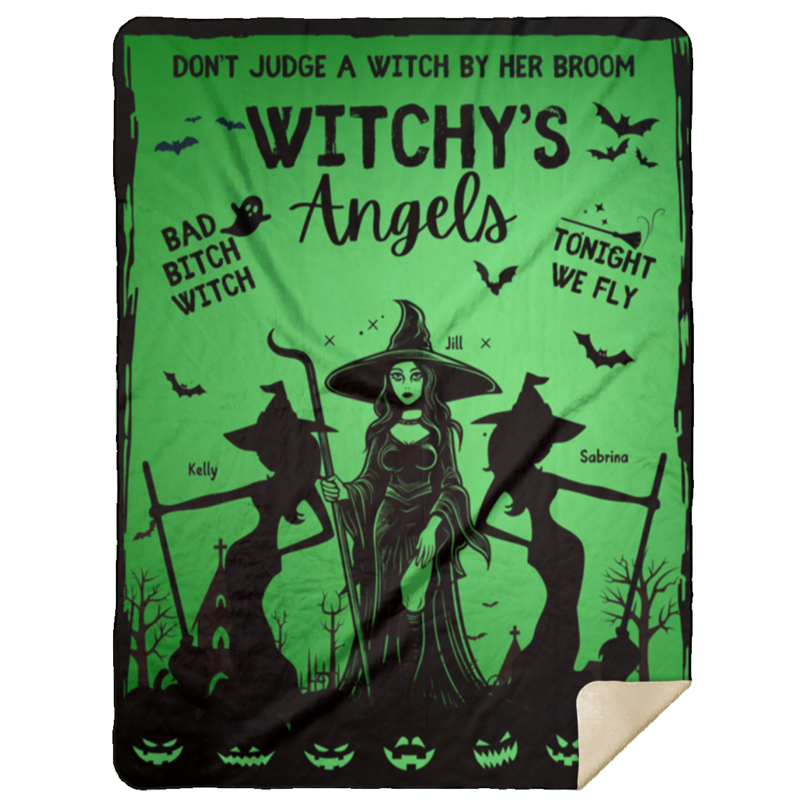 Halloween | Witchy's Angels | Blanket | Green