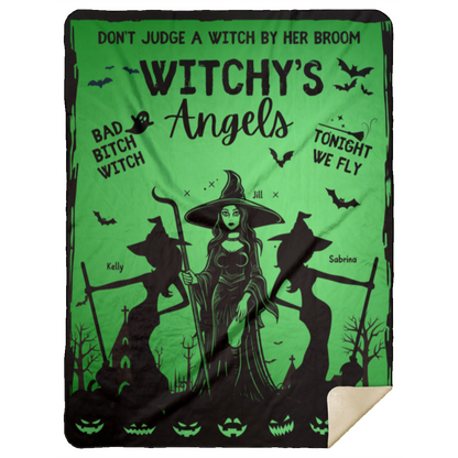 Halloween | Witchy's Angels | Blanket | Green