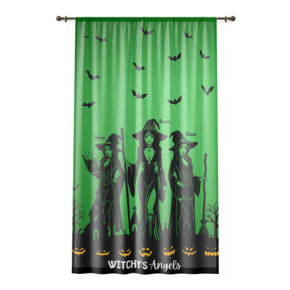 Witchy's Angels | Halloween Style | Home Decor| Sheer Window Curtain