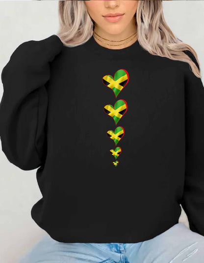 Jamaica Heart Flag Sweatshirt