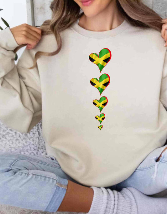 Jamaica Heart Flag Sweatshirt