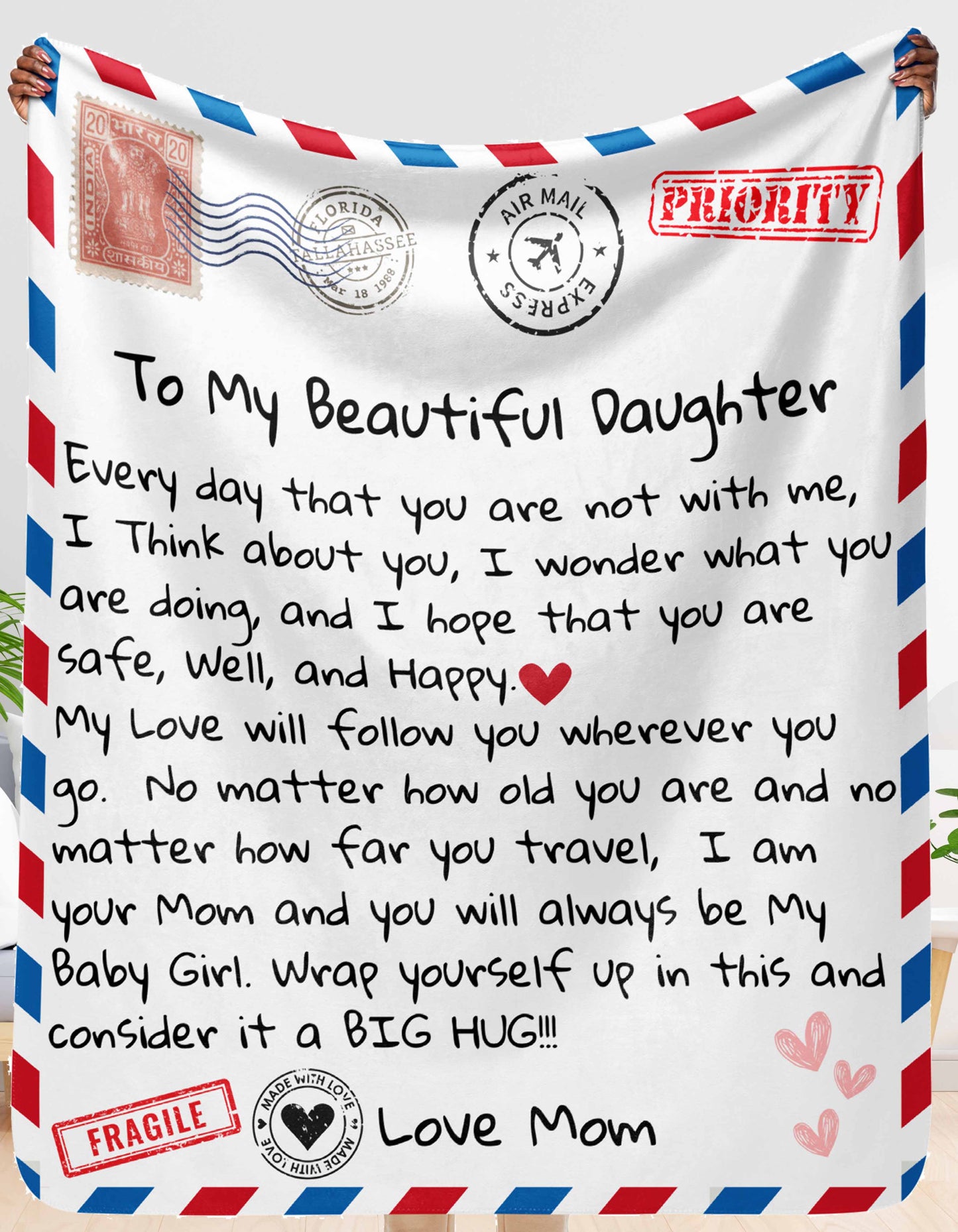 To My Beautiful Daughter | Air Mail | Blanket