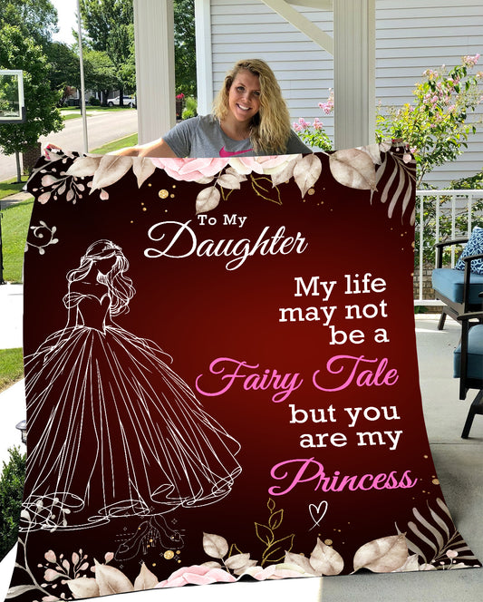 To My Daughter | My Princess | Blanket | Red