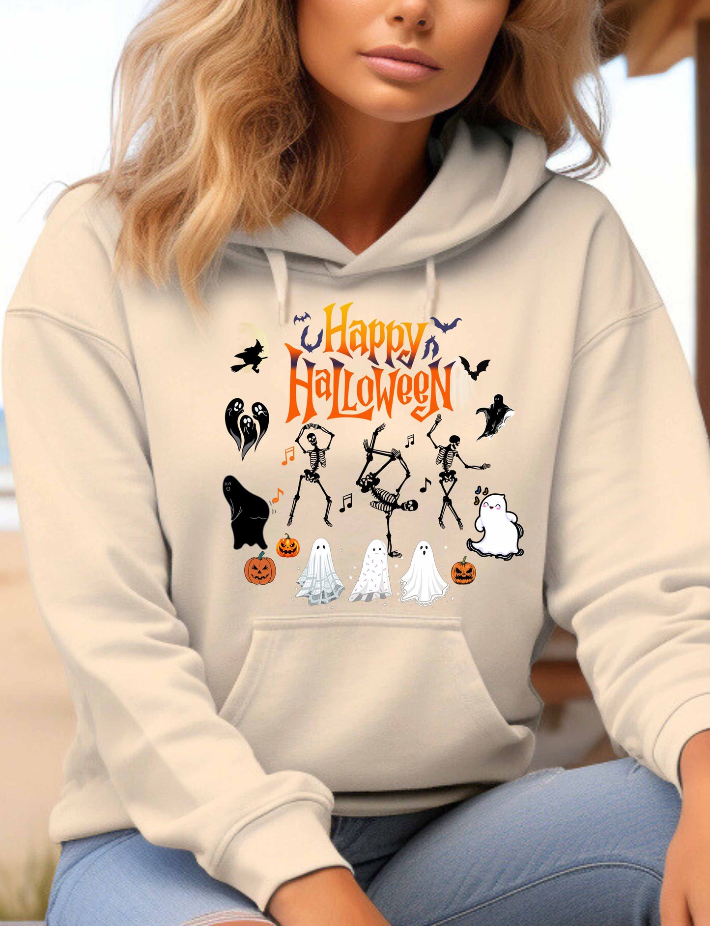 Halloween - Happy Dancing Ghost -Hoodie