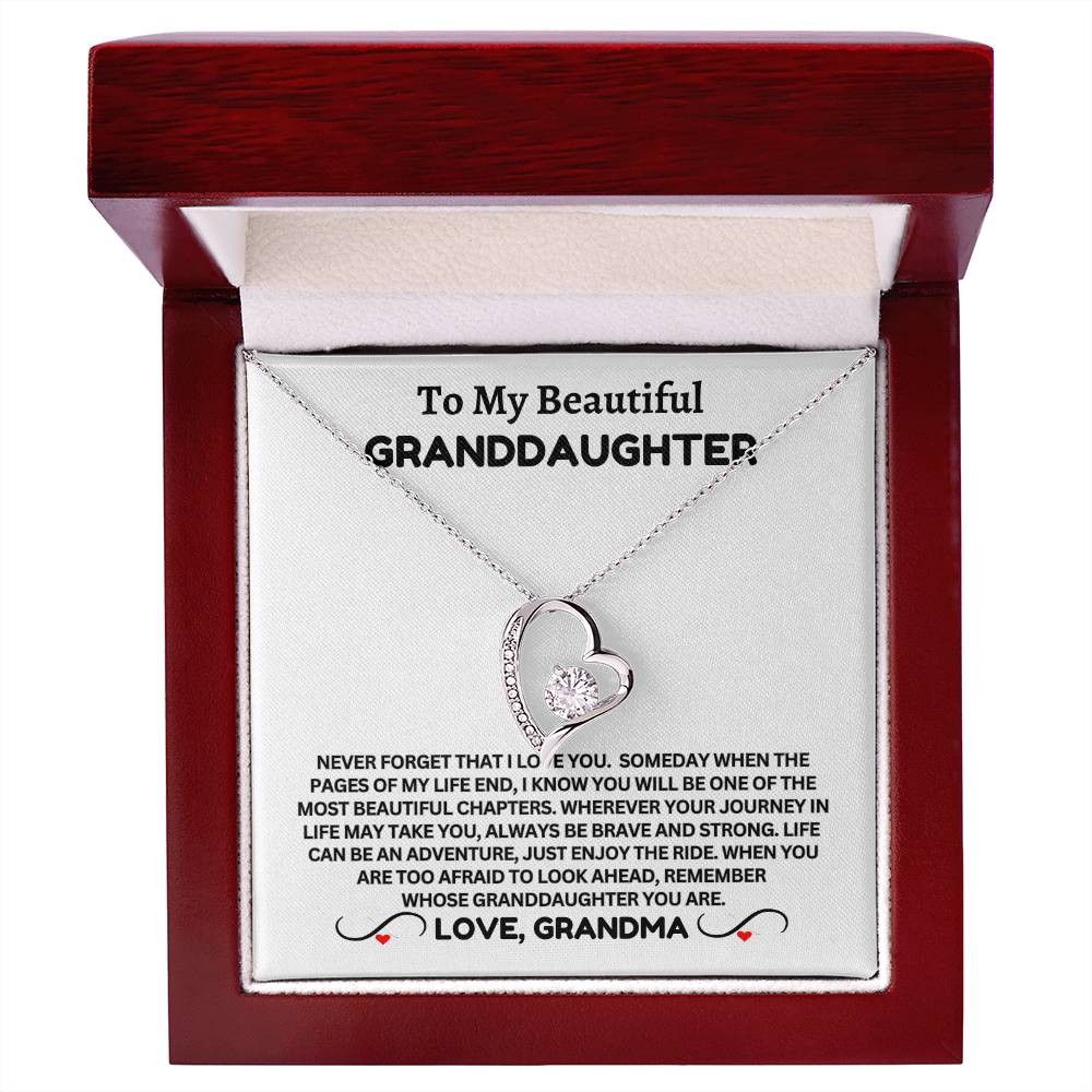 To My Beautiful Granddaughter - Forever Necklace