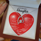 To My Beautiful Daughter | This Old Heart Will Love you Always | Forever Love Necklace