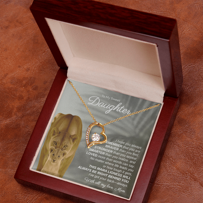 To My Sweet Daughter, I Hope You Always Remember | Forever Love Necklace