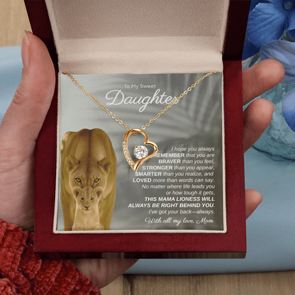 To My Sweet Daughter, I Hope You Always Remember | Forever Love Necklace