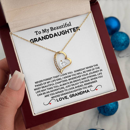 To My Beautiful Granddaughter - Forever Necklace