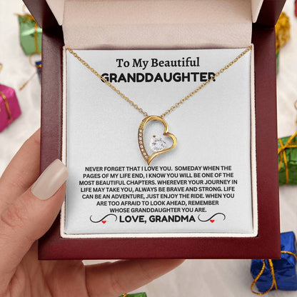 To My Beautiful Granddaughter - Forever Necklace