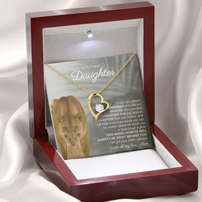 To My Sweet Daughter, I Hope You Always Remember | Forever Love Necklace