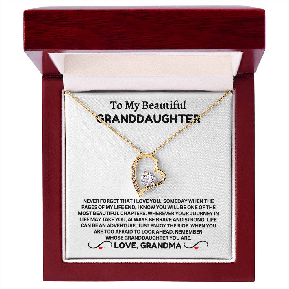 To My Beautiful Granddaughter - Forever Necklace