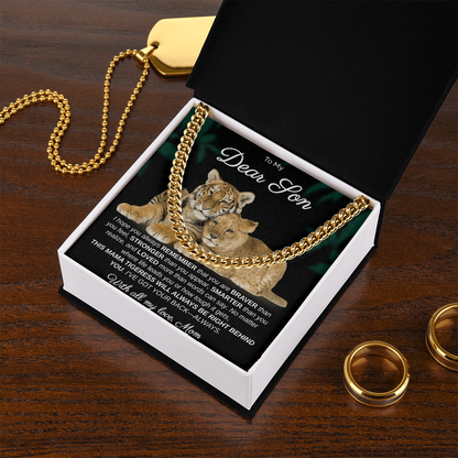 To My Dear Son | I Hope You Always Remember | Men's | Cuban Link Necklace