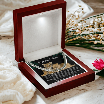 To My Dear Son | I Hope You Always Remember | Men's | Cuban Link Necklace