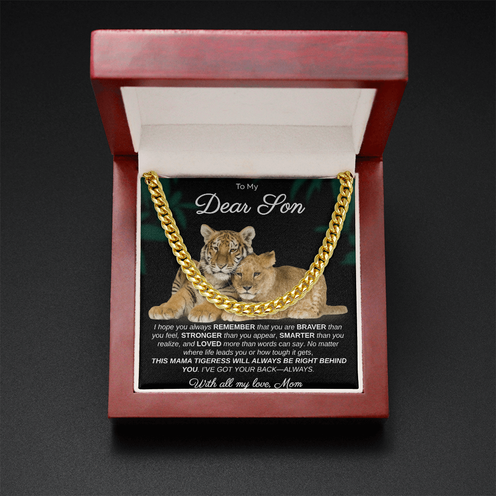To My Dear Son | I Hope You Always Remember | Men's | Cuban Link Necklace