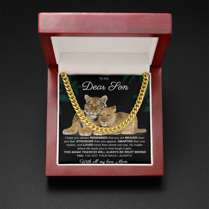 To My Dear Son | I Hope You Always Remember | Men's | Cuban Link Necklace