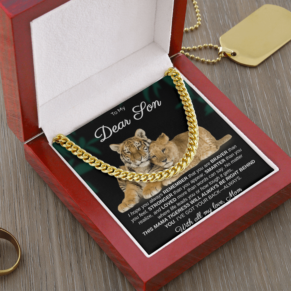 To My Dear Son | I Hope You Always Remember | Men's | Cuban Link Necklace