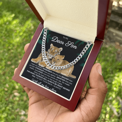 To My Dear Son | I Hope You Always Remember | Men's | Cuban Link Necklace