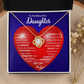 To My Beautiful Daughter | This Old Heart Will Love you Always | Love Knot Necklace