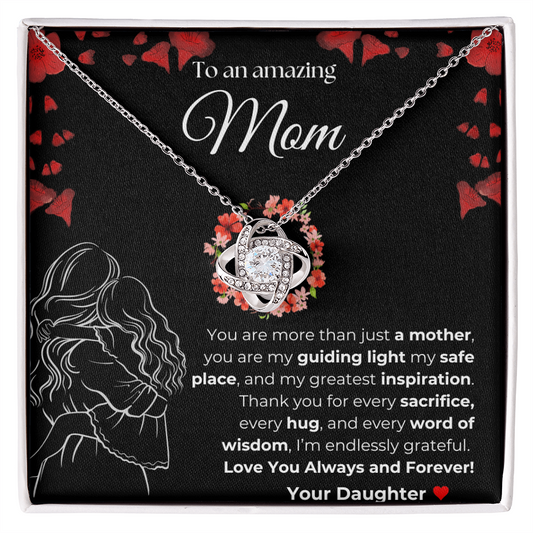 Mom you are amazing | You Are More than just a Mother | Love Knot Necklace