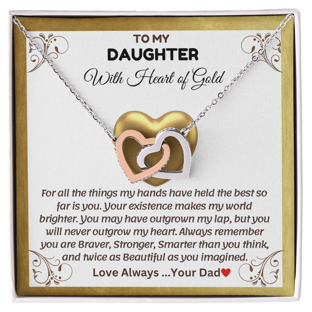 To My Daughter | With The Heart of Gold | Necklace