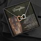 To My Sweet Daughter, I Hope You Always Remember | Interlock Hearts Necklace