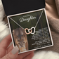 To My Sweet Daughter, I Hope You Always Remember | Interlock Hearts Necklace