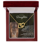 To My Sweet Daughter, I Hope You Always Remember | Interlock Hearts Necklace