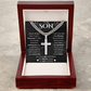 To My Son | Never Forget I Love You | Cuban Chain with Artisan Cross Neckless