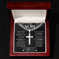 To My Son | Never Forget I Love You | Cuban Chain with Artisan Cross Neckless