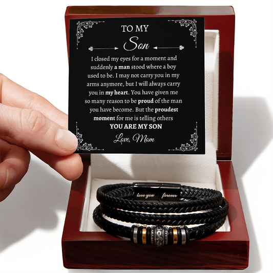 To My Son | Men's "Love You Forever" | Bracelet