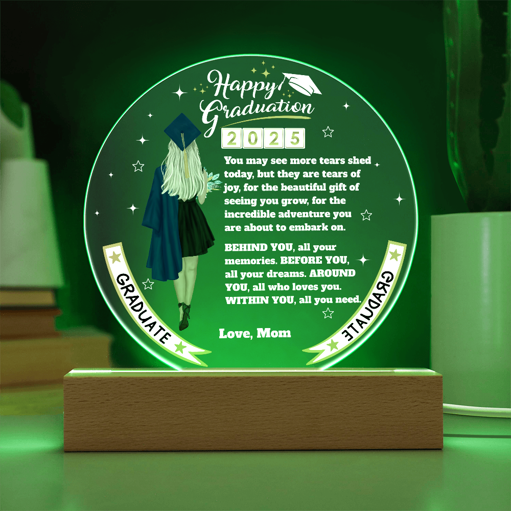 The Best Gift for The Moment | Happy Graduation | Circle Acrylic Plaque
