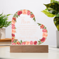 Happy Mother's Day | Dear Mom | Acrylic Heart Plaque
