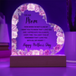 Happy Mother's Day |  Dear Mom  | Acrylic heart Plaque