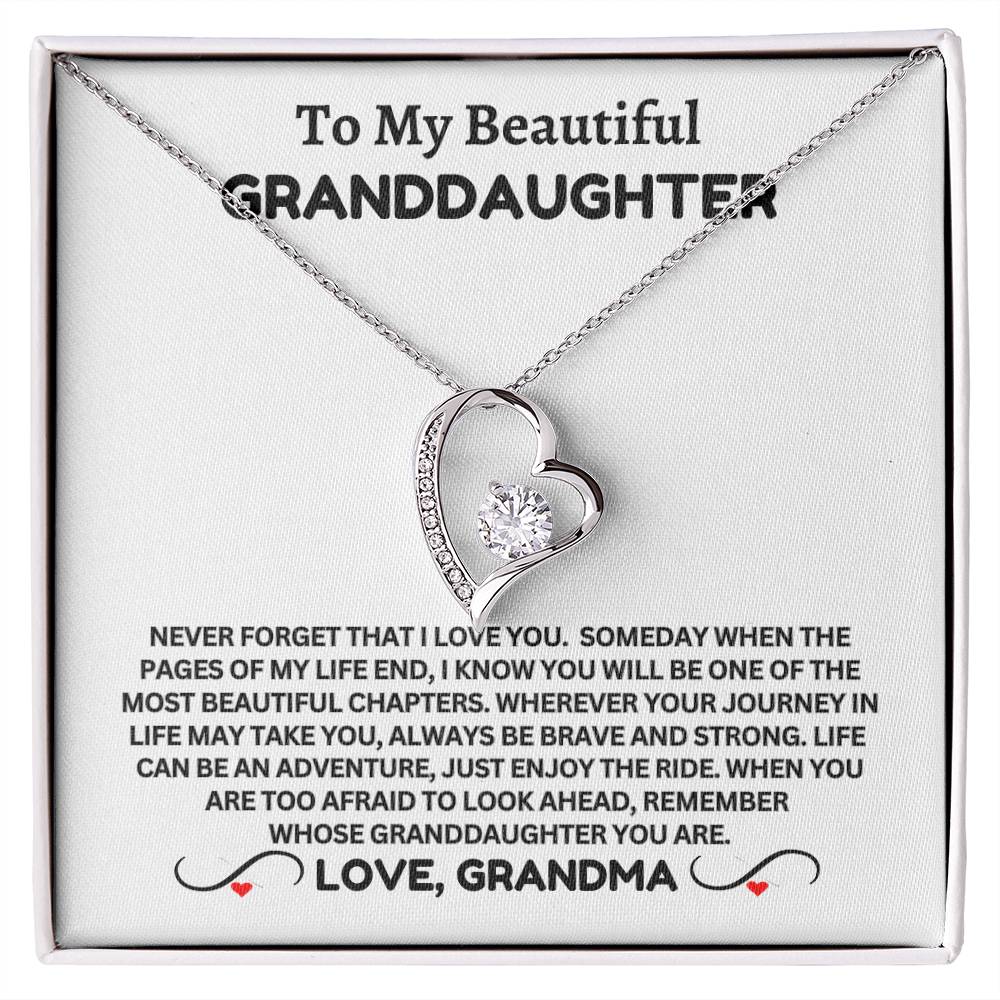 To My Beautiful Granddaughter - Forever Necklace