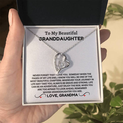 To My Beautiful Granddaughter - Forever Necklace