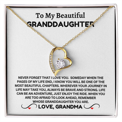 To My Beautiful Granddaughter - Forever Necklace