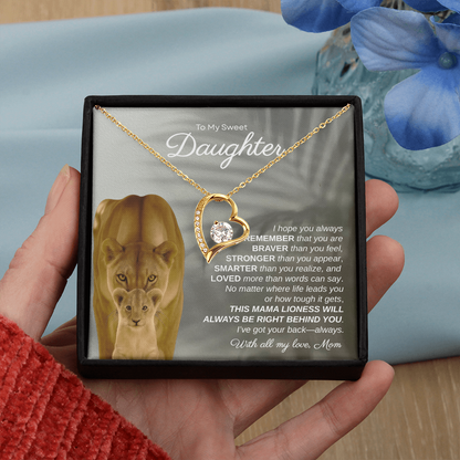 To My Sweet Daughter, I Hope You Always Remember | Forever Love Necklace