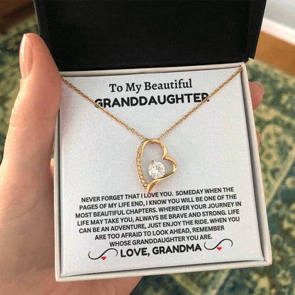 To My Beautiful Granddaughter - Forever Necklace