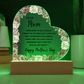 Happy Mother's Day |  Dear Mom  | Acrylic heart Plaque