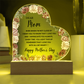 Happy Mother's Day |  Dear Mom  | Acrylic heart Plaque