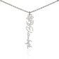 Beautiful customizable birth flower Name Necklace