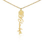 Beautiful customizable birth flower Name Necklace