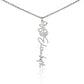 Beautiful customizable birth flower Name Necklace