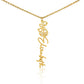 Beautiful customizable birth flower Name Necklace