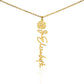 Beautiful customizable birth flower Name Necklace