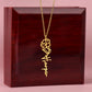 Beautiful customizable birth flower Name Necklace
